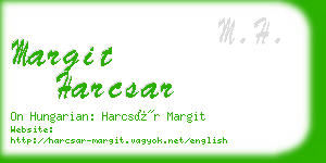 margit harcsar business card